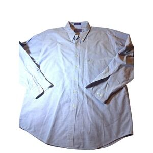 Pendleton Mens XL Blue Oxford Button Down Shirt Long Sleeve Cotton